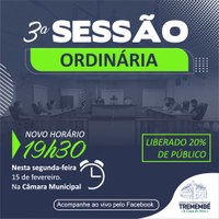 3º sessão dos vereadores hoje com 20% do público