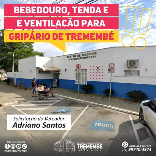 Adriano solicita bebedouro, tenda e ventilação para gripário de Tremembé