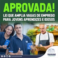 Aprovada lei que amplia vagas de emprego para jovens aprendizes e idosos