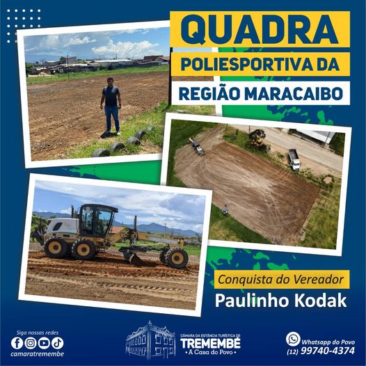 Começaram as obras da 1ª quadra poliesportiva da região do Maracaibo