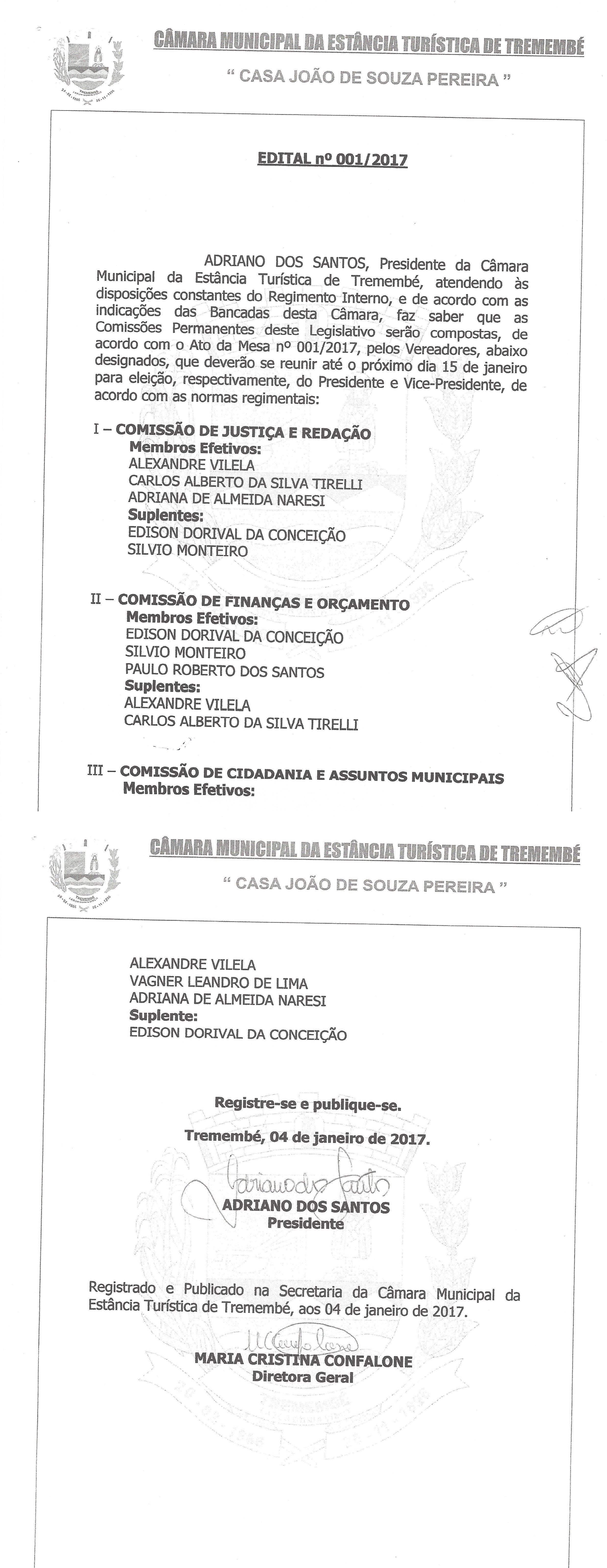 Comissões Permanentes do Legislativo