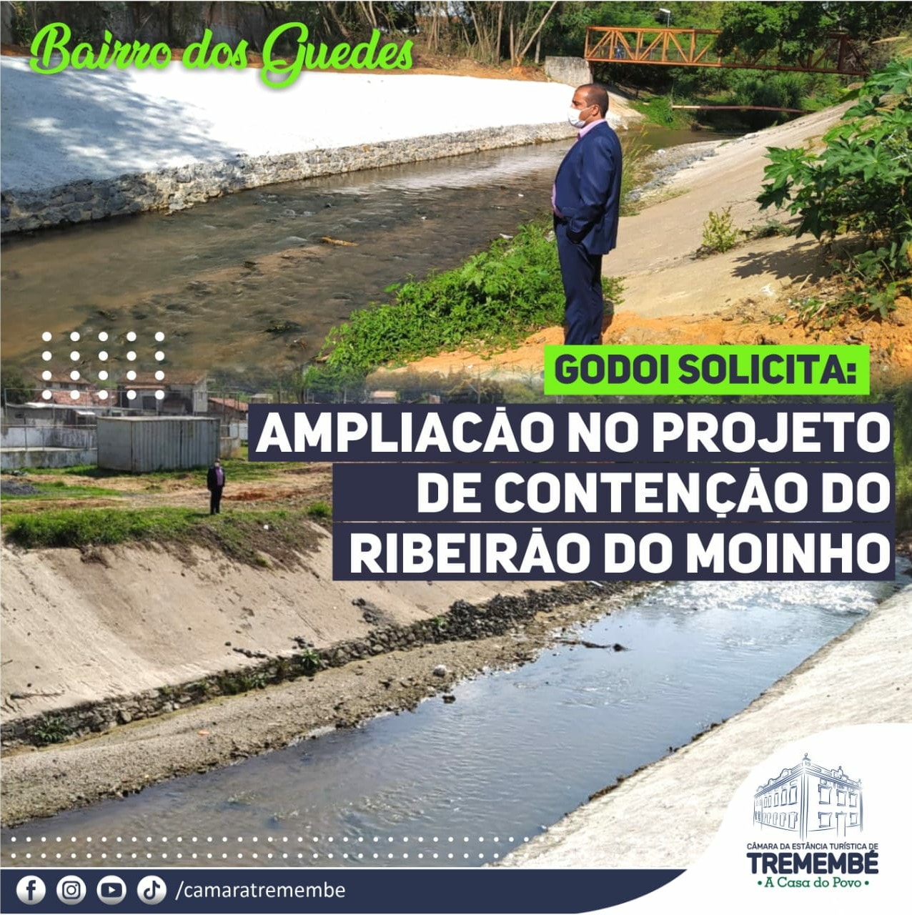 Godoi solicita ampliação no projeto de contenção do Ribeirão do Moinho