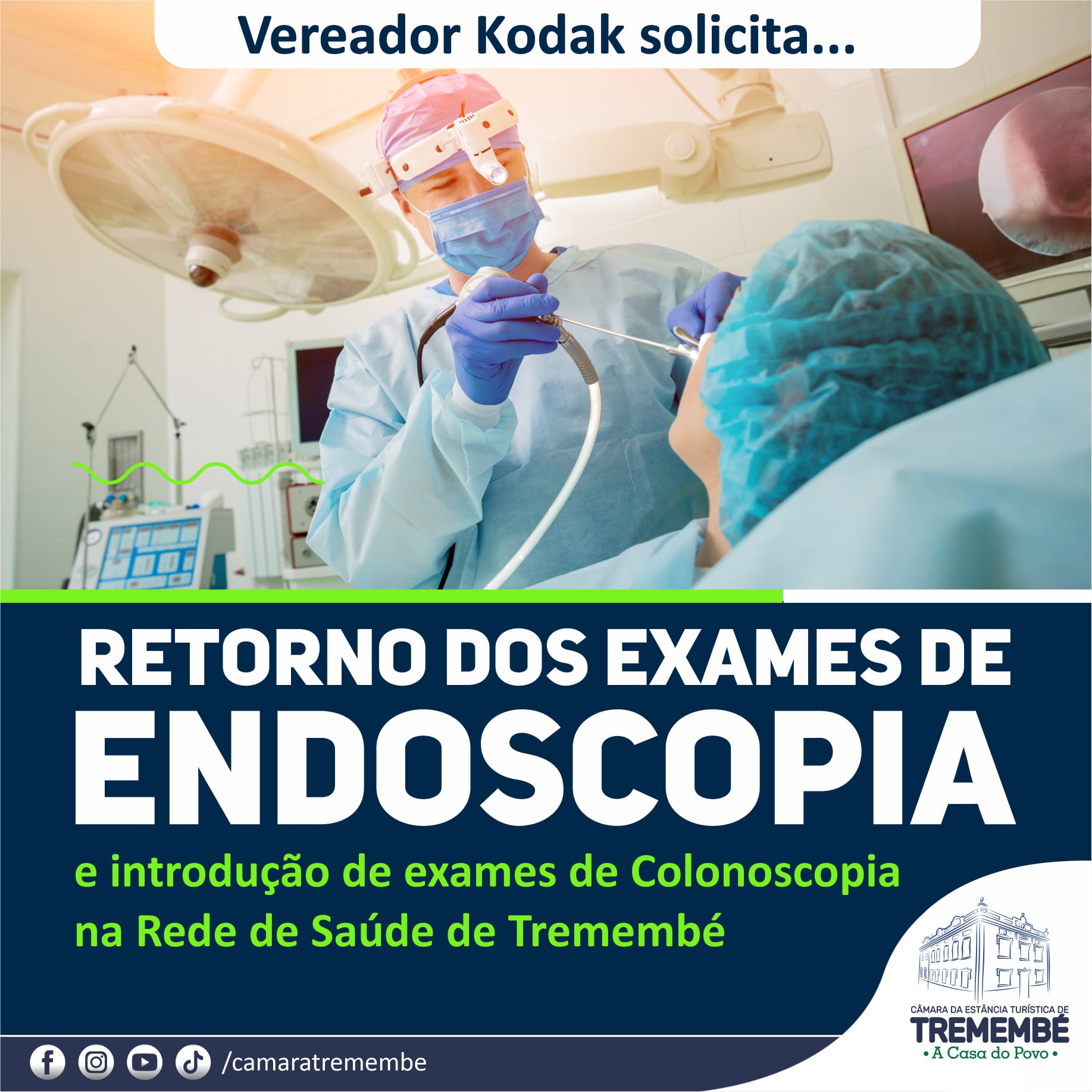 Kodak solicita retorno dos exames de Endoscopia em Tremembé