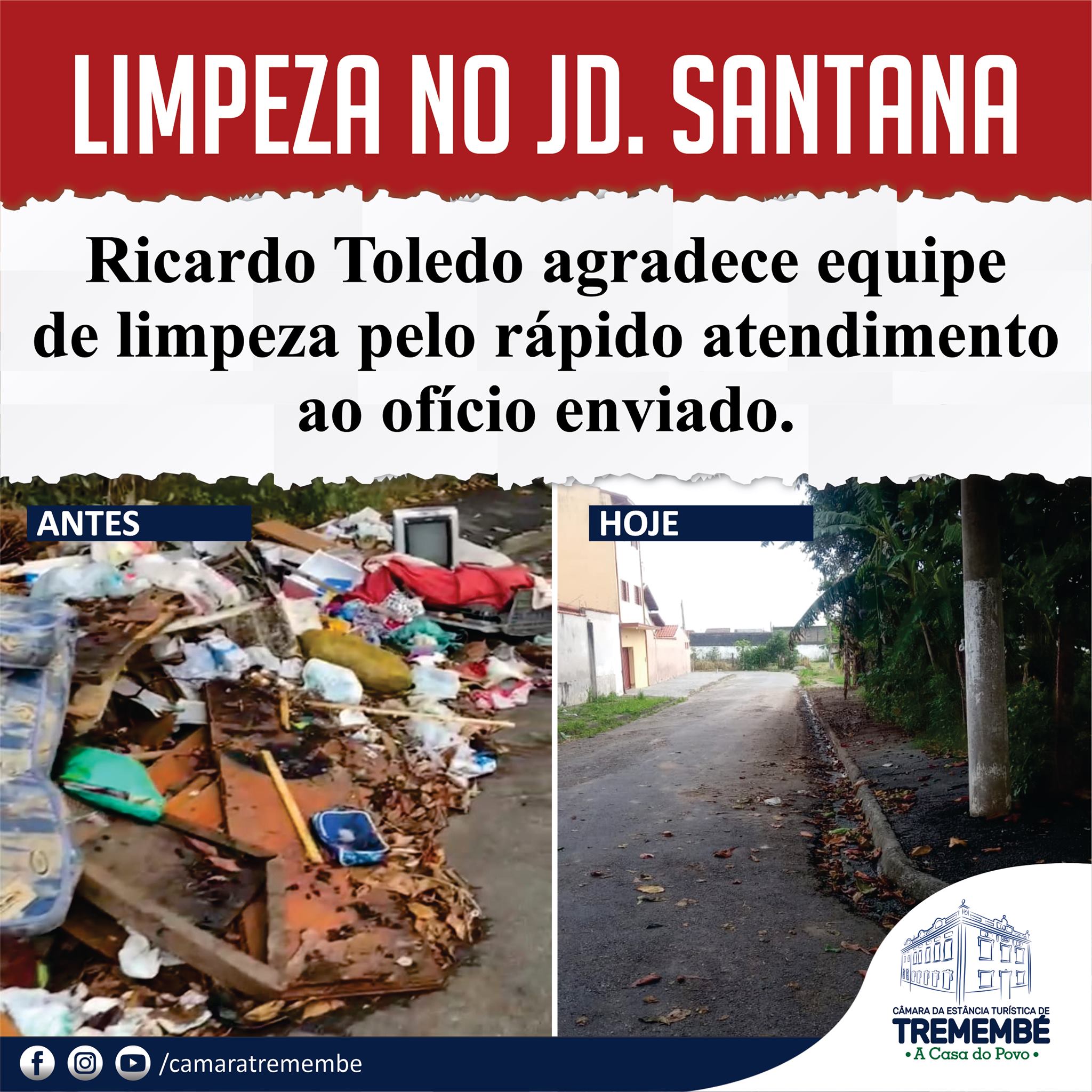 Limpeza no Bairro do Jardim Santana