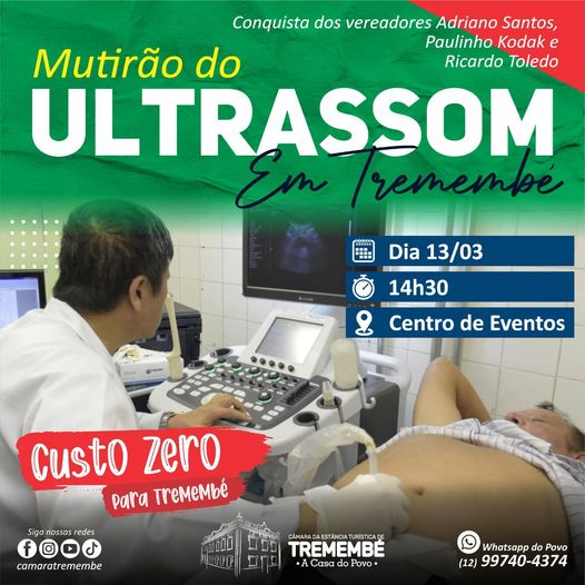 Mutirão do Ultrassom para população de Tremembé