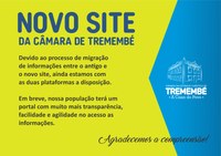 Novo site da Câmara Municipal de Tremembé