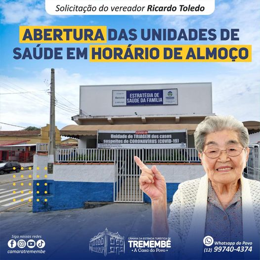 Ricardo Toledo solicita abertura das ESFs em horários de almoço