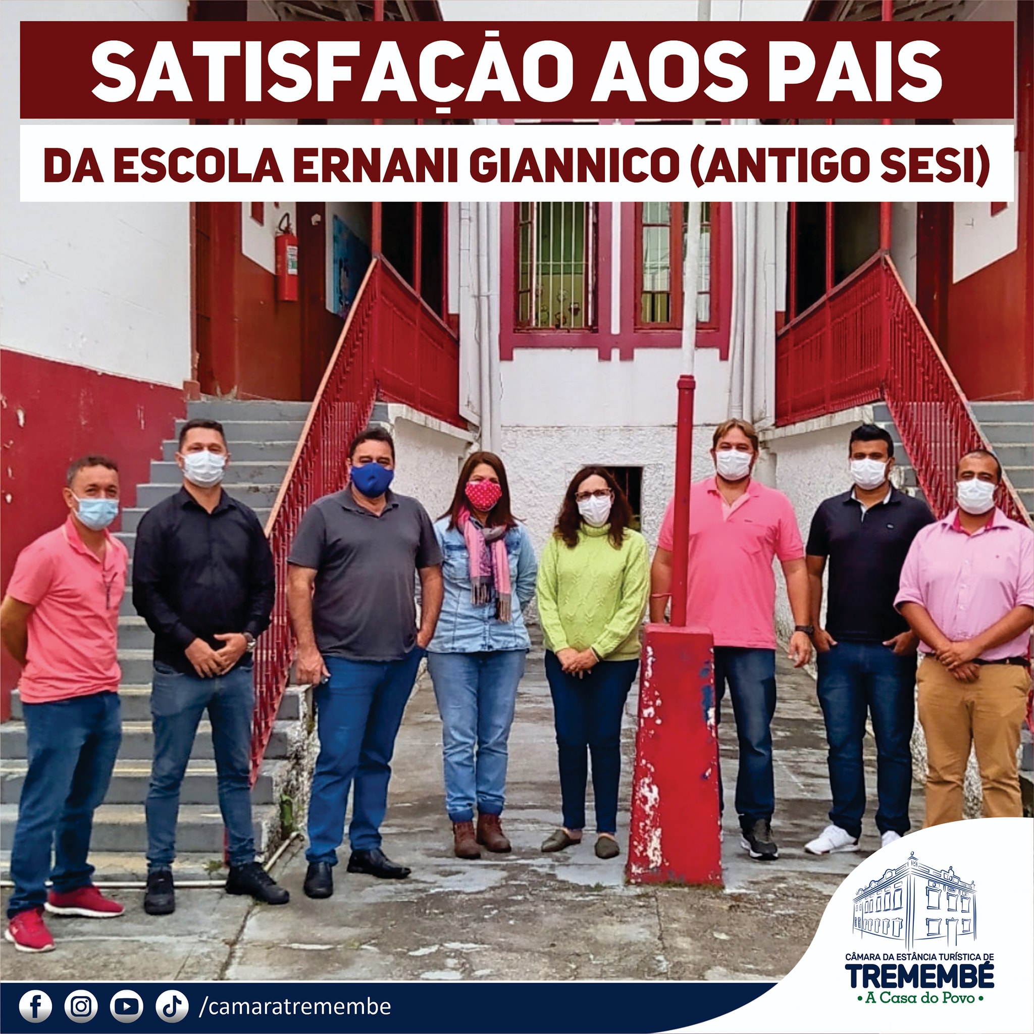 Satisfação aos funcionários e pais de alunos da Escola Ernani Giannico