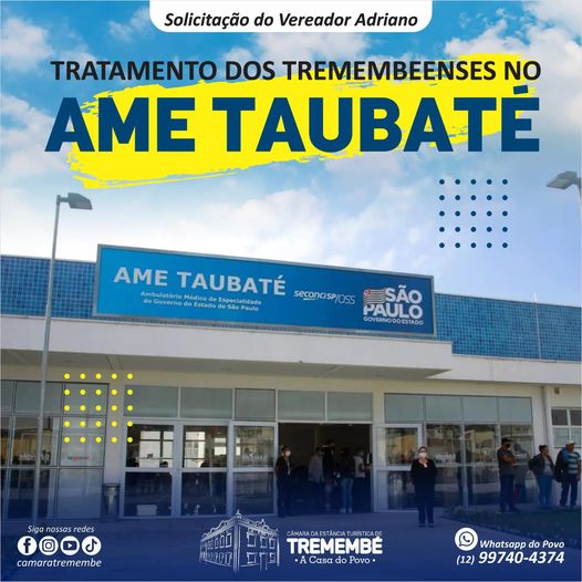 Tratamento dos tremembeenses no AME Taubaté