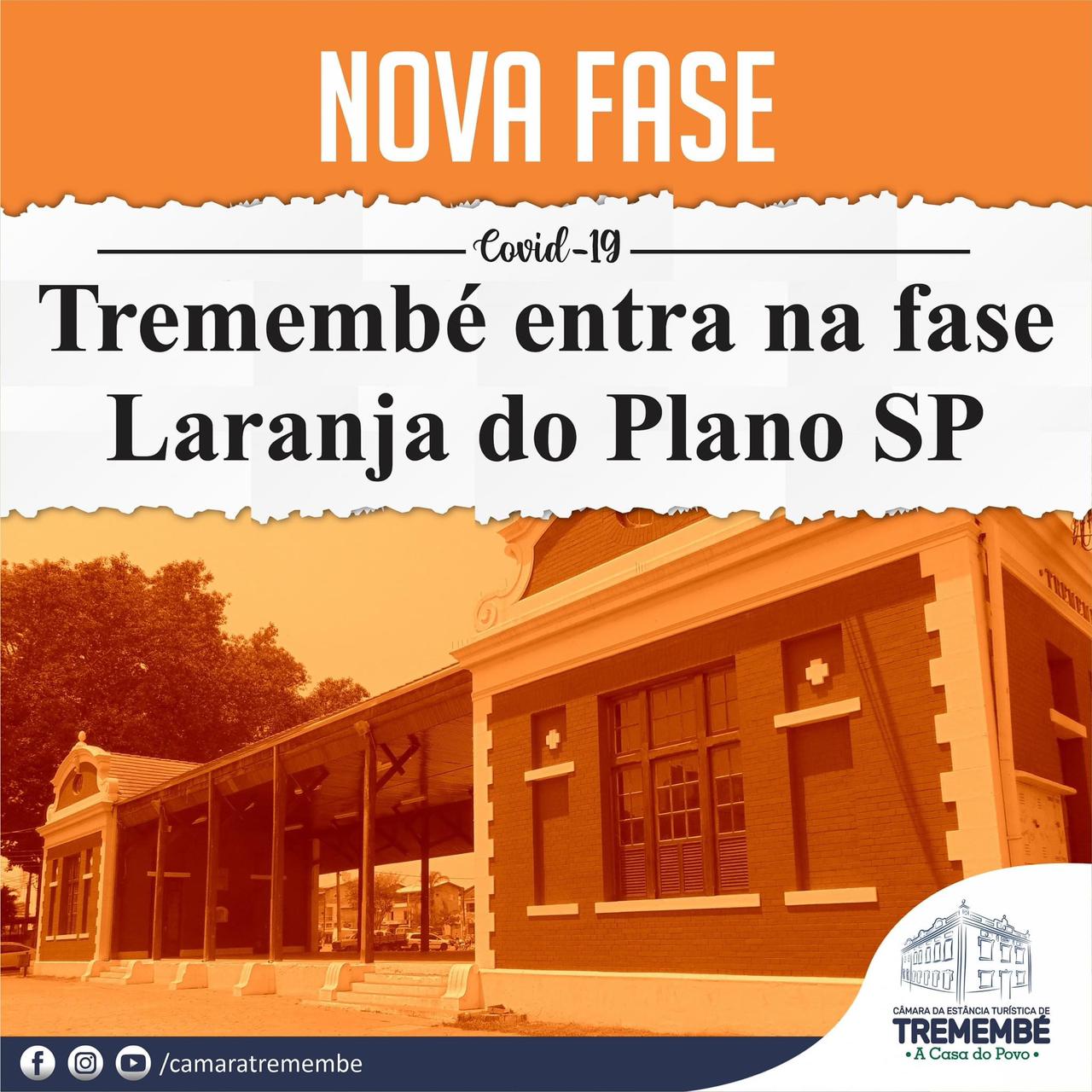 Tremembé entra na fase laranja do plano SP