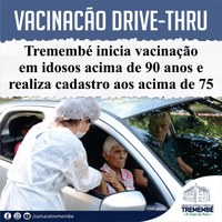 Tremembé inicia vacinação com sistema drive-thru