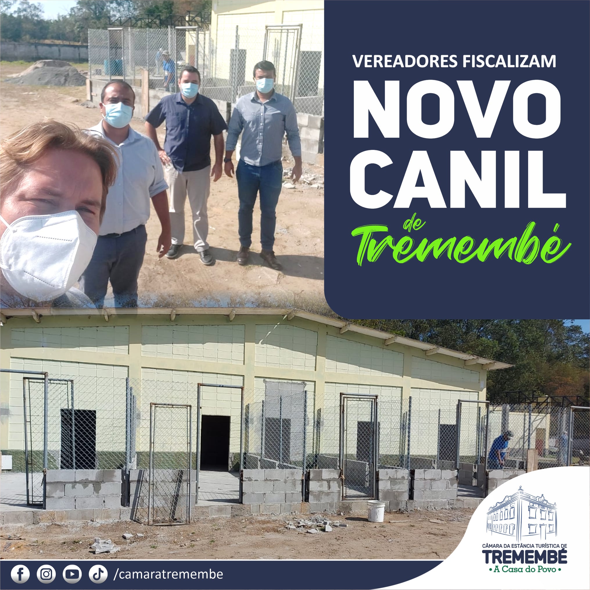 Vereadores fiscalizam obras do novo Canil Municipal de Tremembé