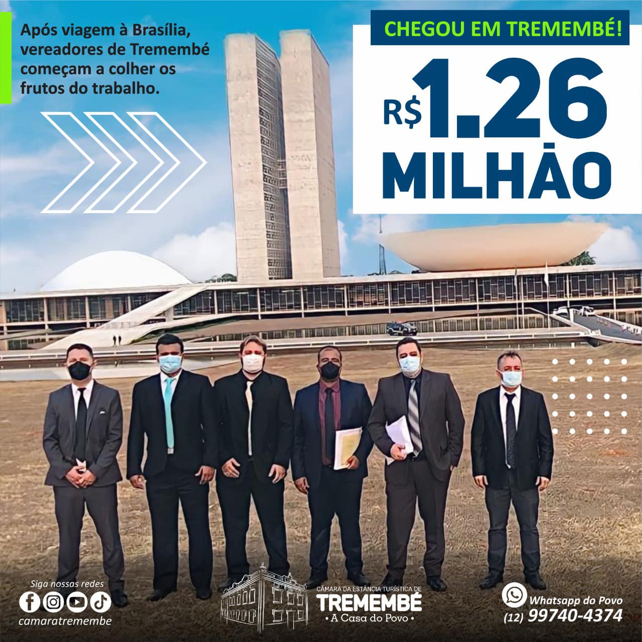 Vereadores concretizam chegada de R$1.26 Milhão para saúde de Tremembé